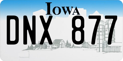 IA license plate DNX877