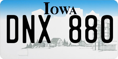 IA license plate DNX880