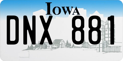 IA license plate DNX881