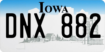 IA license plate DNX882