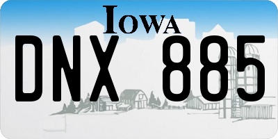 IA license plate DNX885