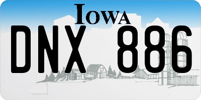IA license plate DNX886