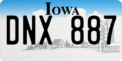 IA license plate DNX887