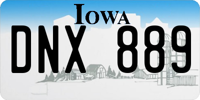 IA license plate DNX889
