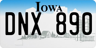 IA license plate DNX890