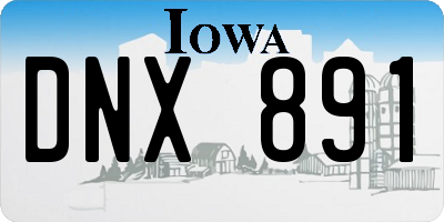 IA license plate DNX891
