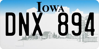 IA license plate DNX894