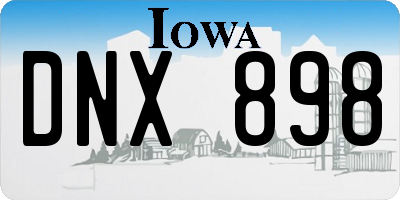 IA license plate DNX898