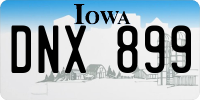 IA license plate DNX899