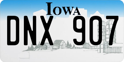 IA license plate DNX907