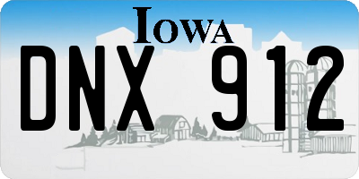 IA license plate DNX912