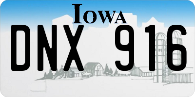 IA license plate DNX916