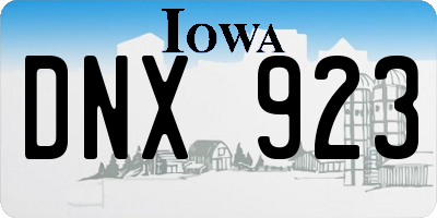 IA license plate DNX923