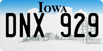 IA license plate DNX929