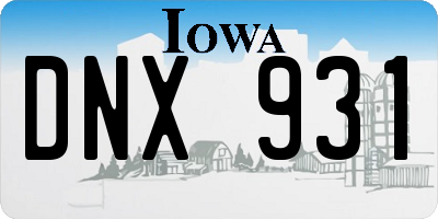 IA license plate DNX931