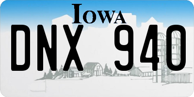 IA license plate DNX940