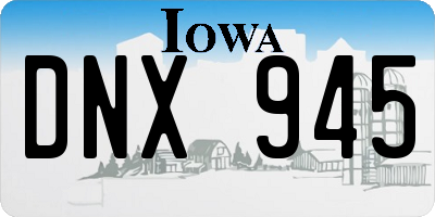 IA license plate DNX945