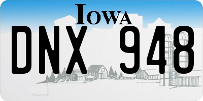 IA license plate DNX948