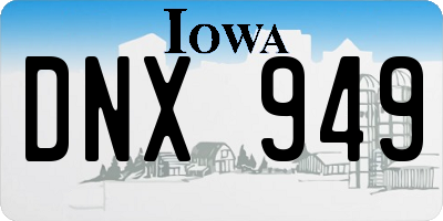 IA license plate DNX949