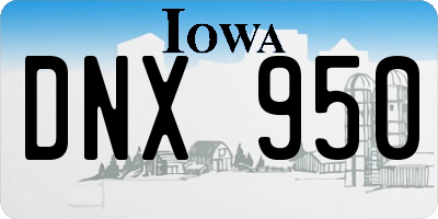 IA license plate DNX950