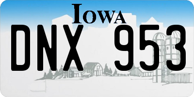 IA license plate DNX953
