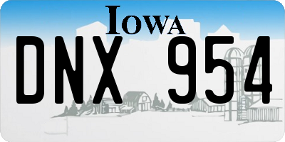 IA license plate DNX954