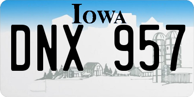 IA license plate DNX957