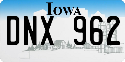 IA license plate DNX962