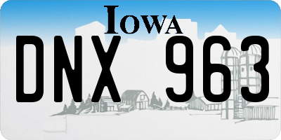 IA license plate DNX963