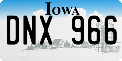 IA license plate DNX966