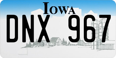 IA license plate DNX967