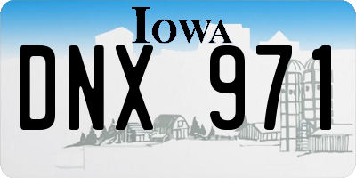 IA license plate DNX971
