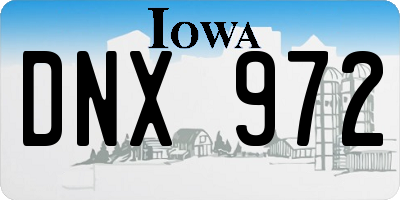 IA license plate DNX972