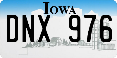 IA license plate DNX976