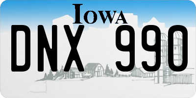 IA license plate DNX990