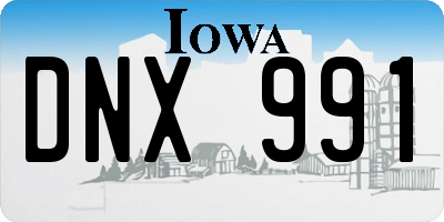 IA license plate DNX991