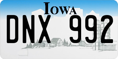 IA license plate DNX992