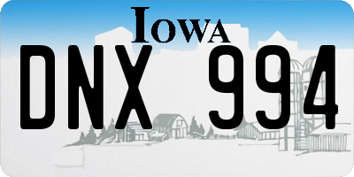 IA license plate DNX994