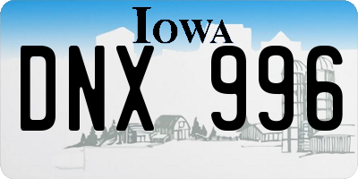 IA license plate DNX996
