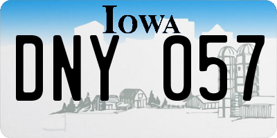 IA license plate DNY057