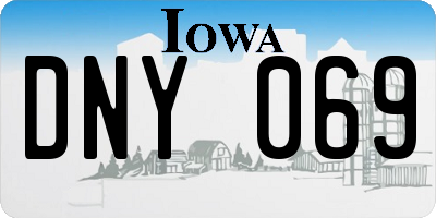 IA license plate DNY069