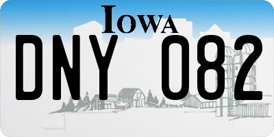 IA license plate DNY082