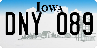 IA license plate DNY089