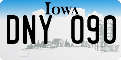 IA license plate DNY090