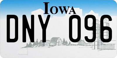 IA license plate DNY096