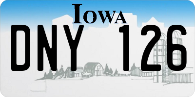 IA license plate DNY126