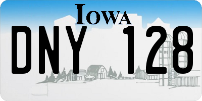 IA license plate DNY128