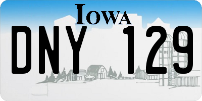 IA license plate DNY129