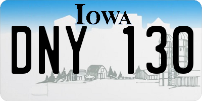 IA license plate DNY130