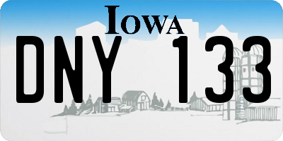 IA license plate DNY133